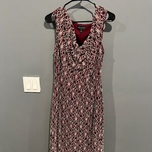 Cowl Neck Floor Length Burgandy Gown Size 12